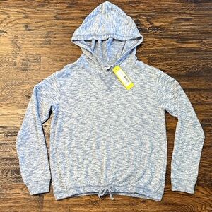 NWT Blue Long Sleeved Brushed Drawstring Hoodie